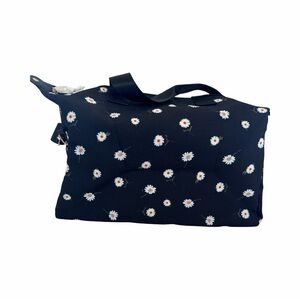 Alice & Olivia Duffel Bag. 10x16x8 shoulder/hand straps black w/floral print